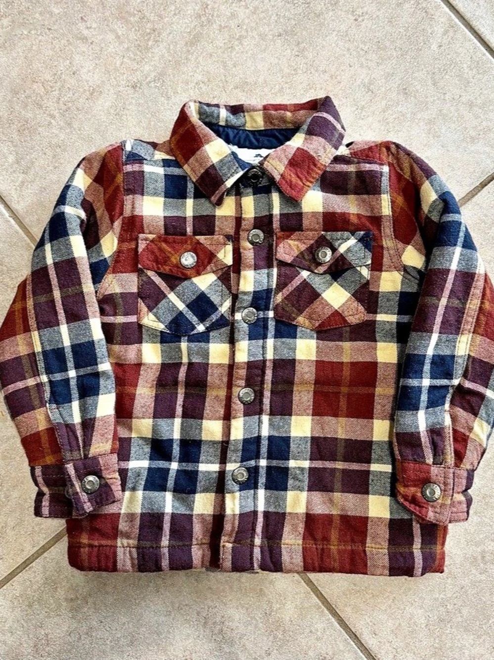 Tommy Bahama Boys 4T Plaid Sherpa-Lined Flannel Jacket